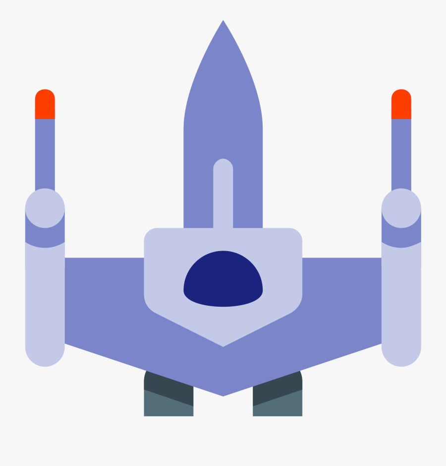 Statek Kosmiczny Icon - Space Fighter Jet Clip Art, Transparent Clipart