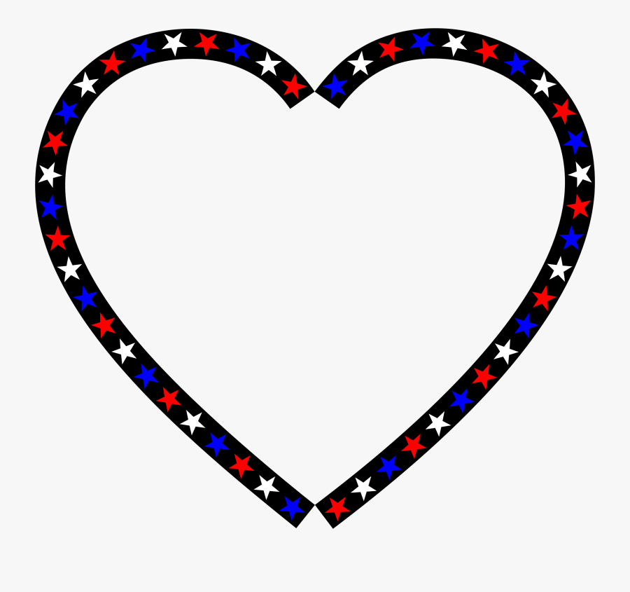 All Photo Png Clipart - Red White Blue Heart, Transparent Clipart