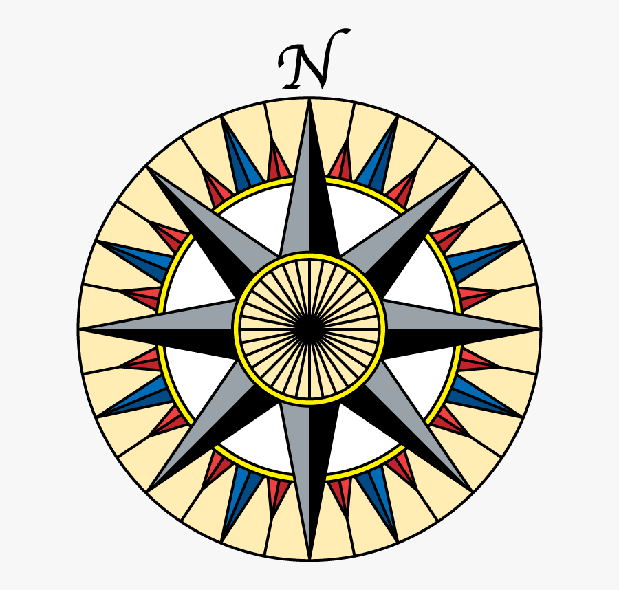 Small Compass Tattoo Design - Nautical Compass Initials Tattoo, Transparent Clipart