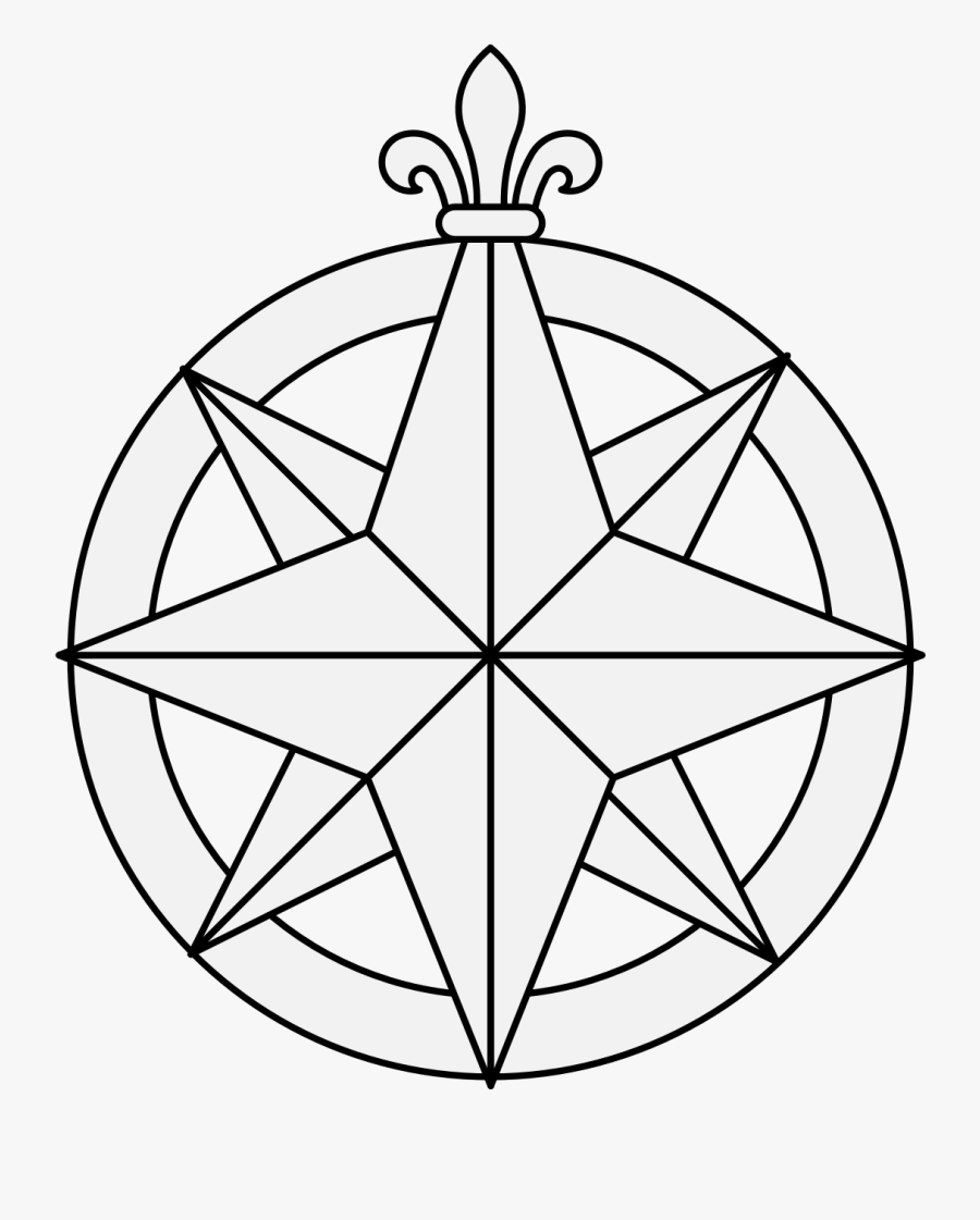 Compass Rose Drawing, Transparent Clipart