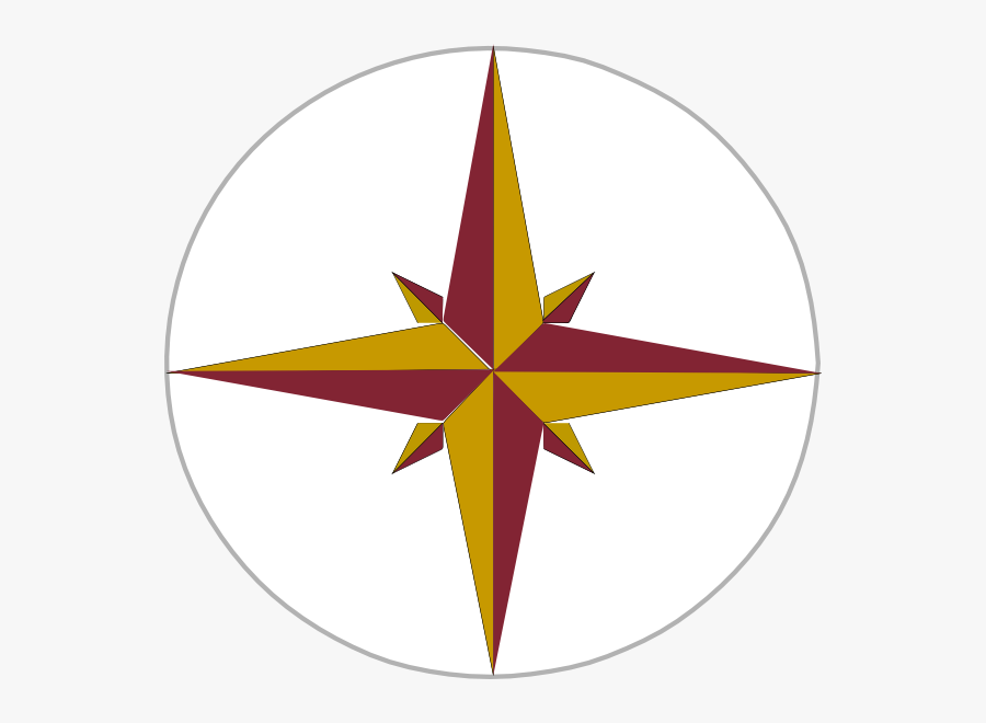 Transparent Compass Rose Clipart - Circle, Transparent Clipart