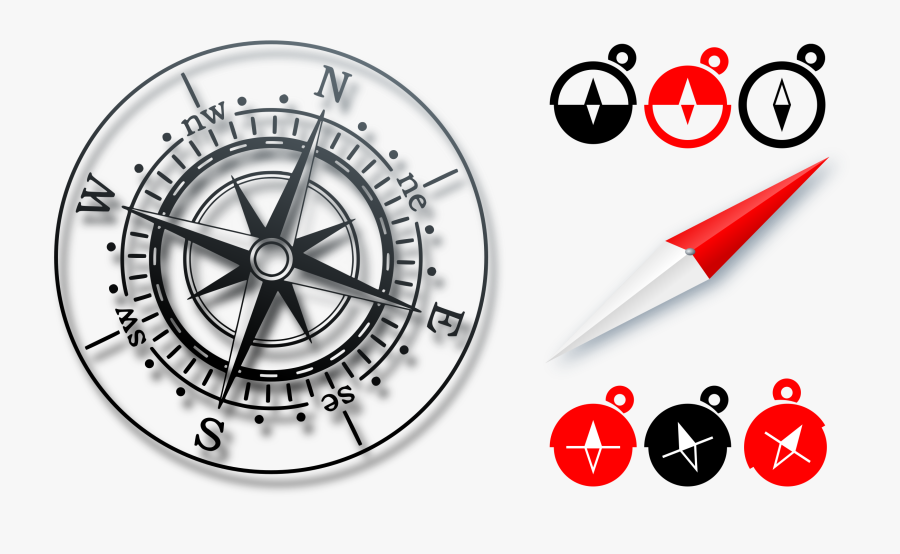 Wheel,clock,bicycle Wheel - Blue Compass, Transparent Clipart