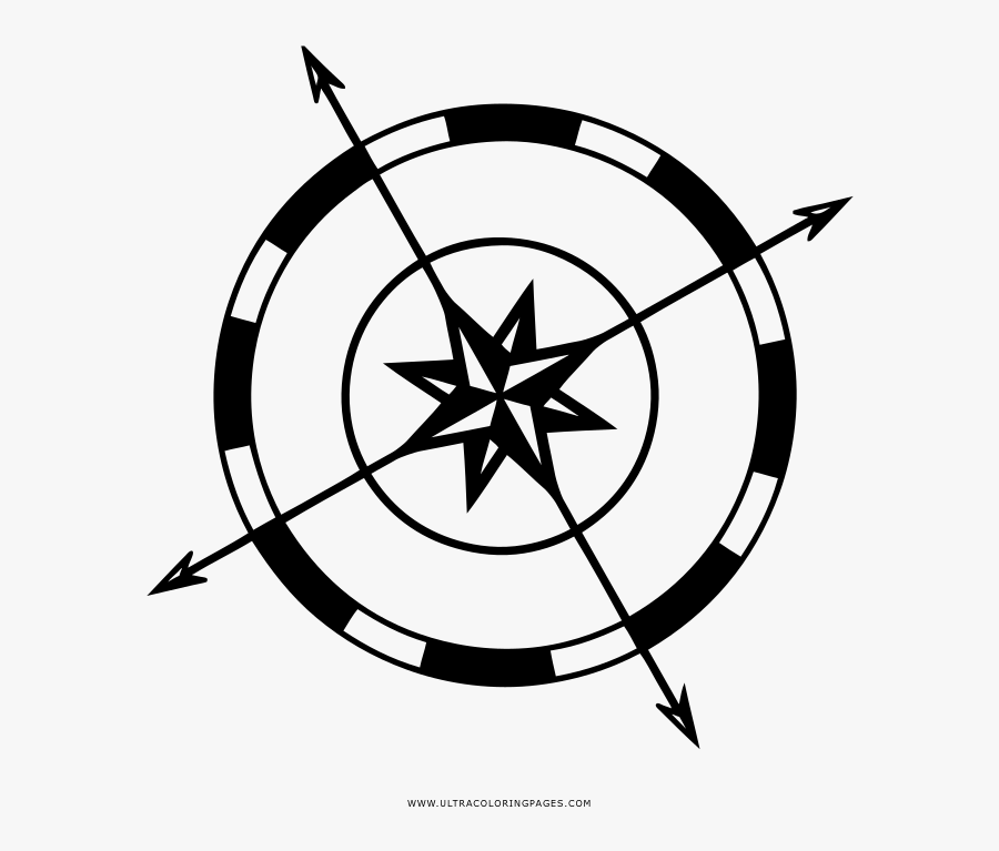 compass rose coloring page  silhouette compass rose clipart