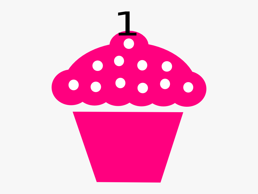 Transparent Polka Dot Clipart - Pink Cupcake Clipart Png, Transparent Clipart