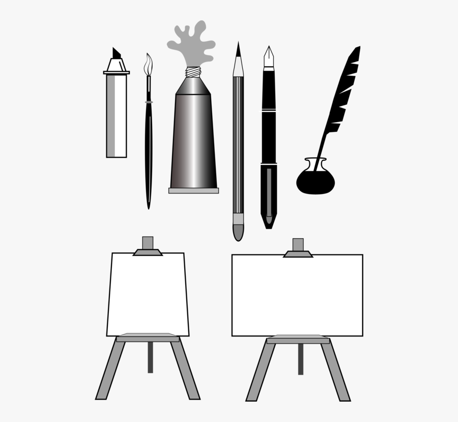 Angle,monochrome Photography,black - Artist Tools Clipart, Transparent Clipart