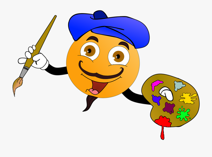Painter, Painting, Art, Artists, Brush, Color - Künstler Emoji, Transparent Clipart