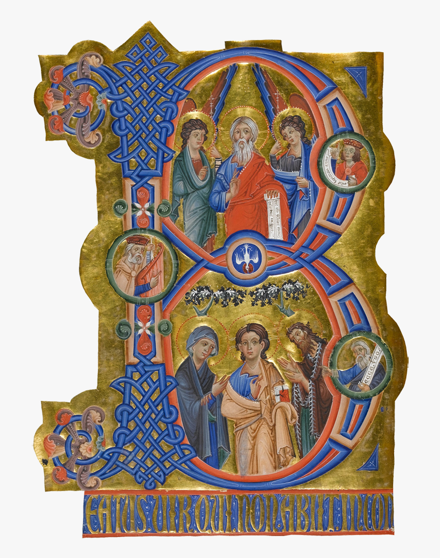 Clip Art The Breslau Psalter Historiated - Illuminated Manuscript, Transparent Clipart