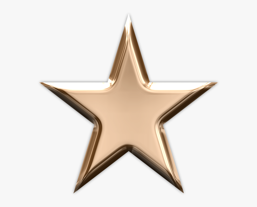 Star, Bronze, Winner, Award, Metal, Success, Metallic - Bronze Star Transparent Background, Transparent Clipart
