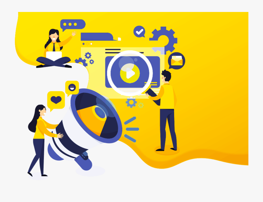 Digital Marketing Illustration Png, Transparent Clipart
