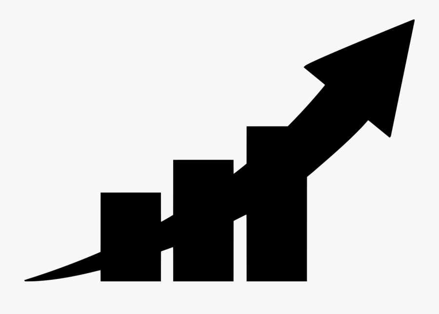 Arrow, Success, Business, Finance, Profit, Economy - Black Arrow Going Up, Transparent Clipart
