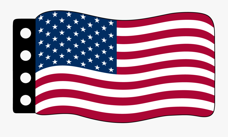 Transparent Color Guard Flag Clipart - Nylon American Flag, Transparent Clipart