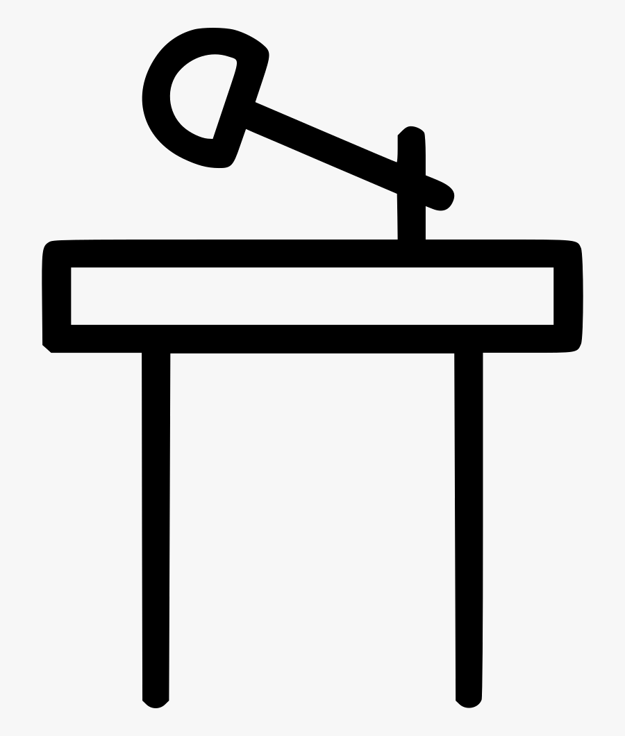 Rostrum Dias Microphone Podium Stage Conference Speech - Podium Microphone Icon, Transparent Clipart