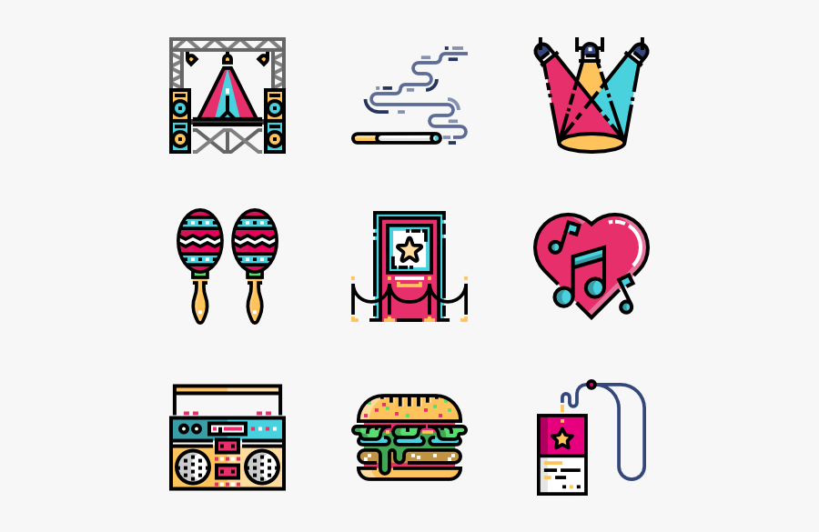 Music Icons Stage - Balloon Icon Png, Transparent Clipart