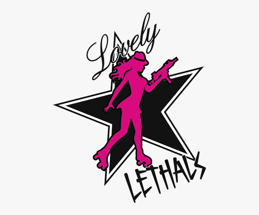 Lovely Lethals Womens Roller Derby - Illustration, Transparent Clipart