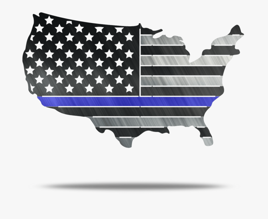 Usa Metal Thin Blue Line Conus Flag Leo Metal Wall - Flag Of Australia And America, Transparent Clipart