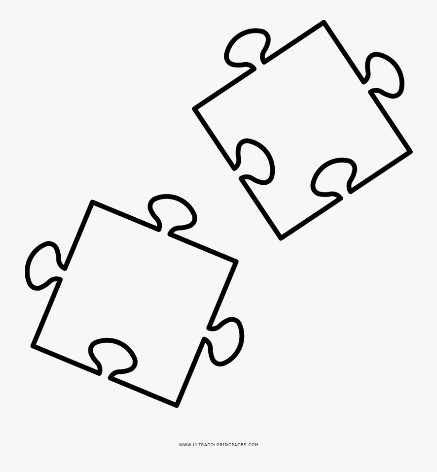 Puzzle Pieces Coloring Page - Puzzle Disegno Da Colorare, Transparent Clipart