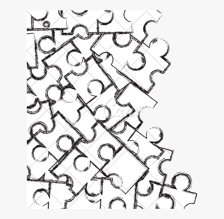 Figure Puzzle Pieces Game Background Design - Background Design With Puzzle Pieces, Transparent Clipart