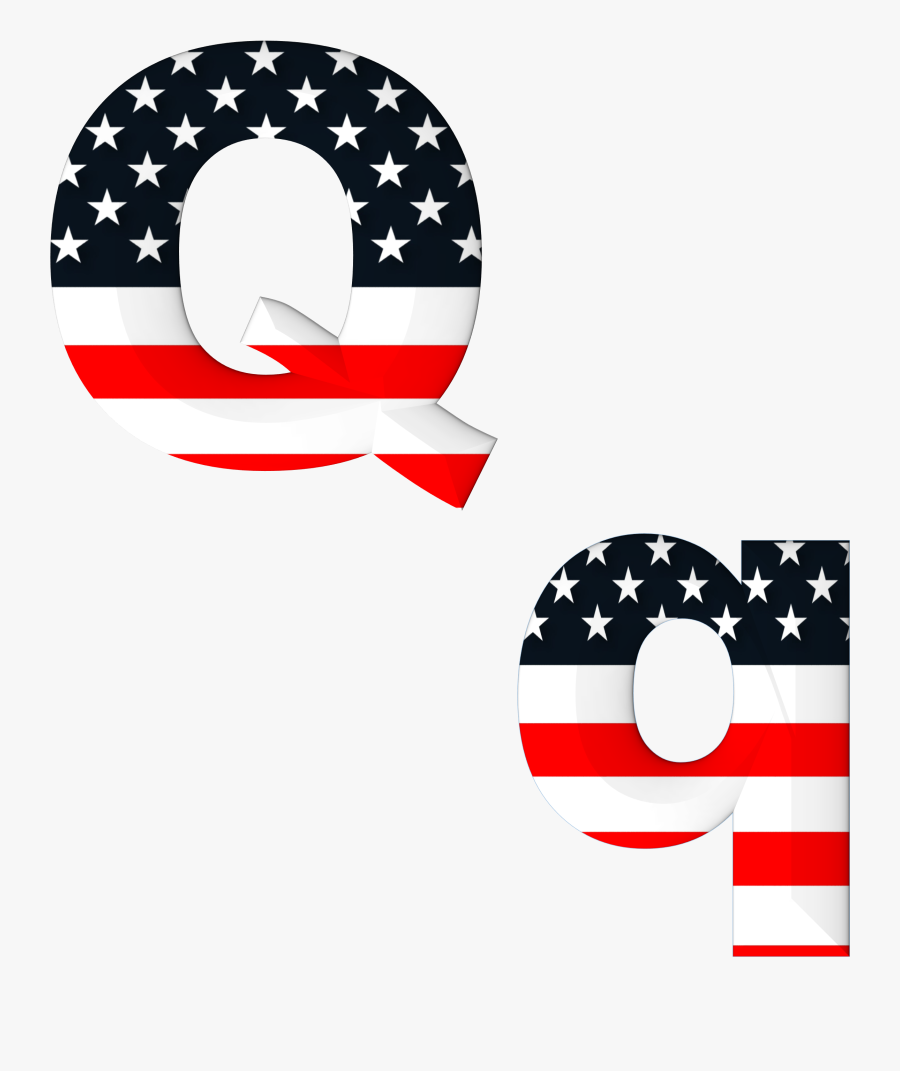 American Flag On The Letter C, Transparent Clipart