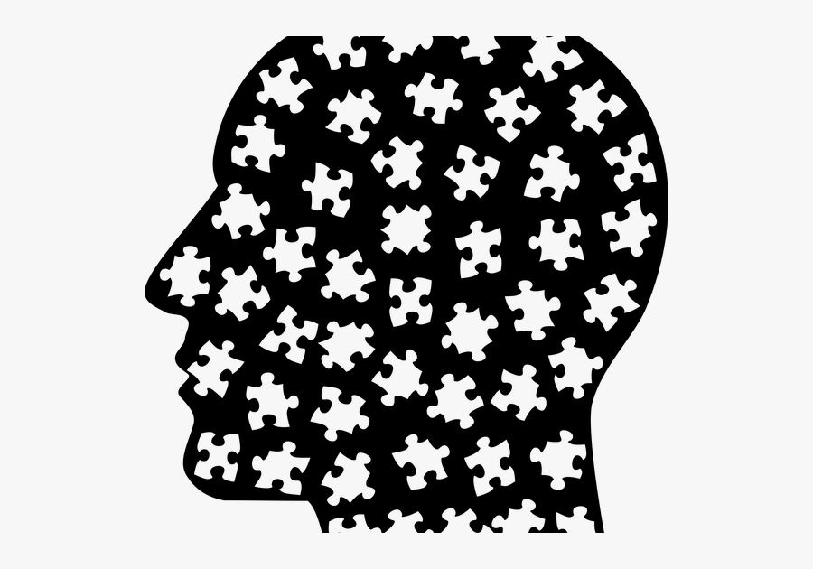 Side View Of Head Filled With Puzzle Pieces - 4th Of July Poker, Transparent Clipart