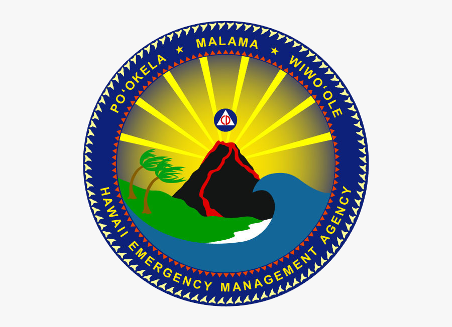 Sun Over Pyramid Clipart - Hawaii County Civil Defence Logo, Transparent Clipart