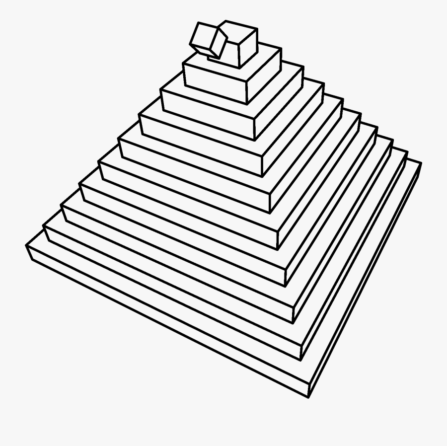 3d Cube Rolling Down A Pyramid [animation] Clip Arts - Pyramid Animation, Transparent Clipart