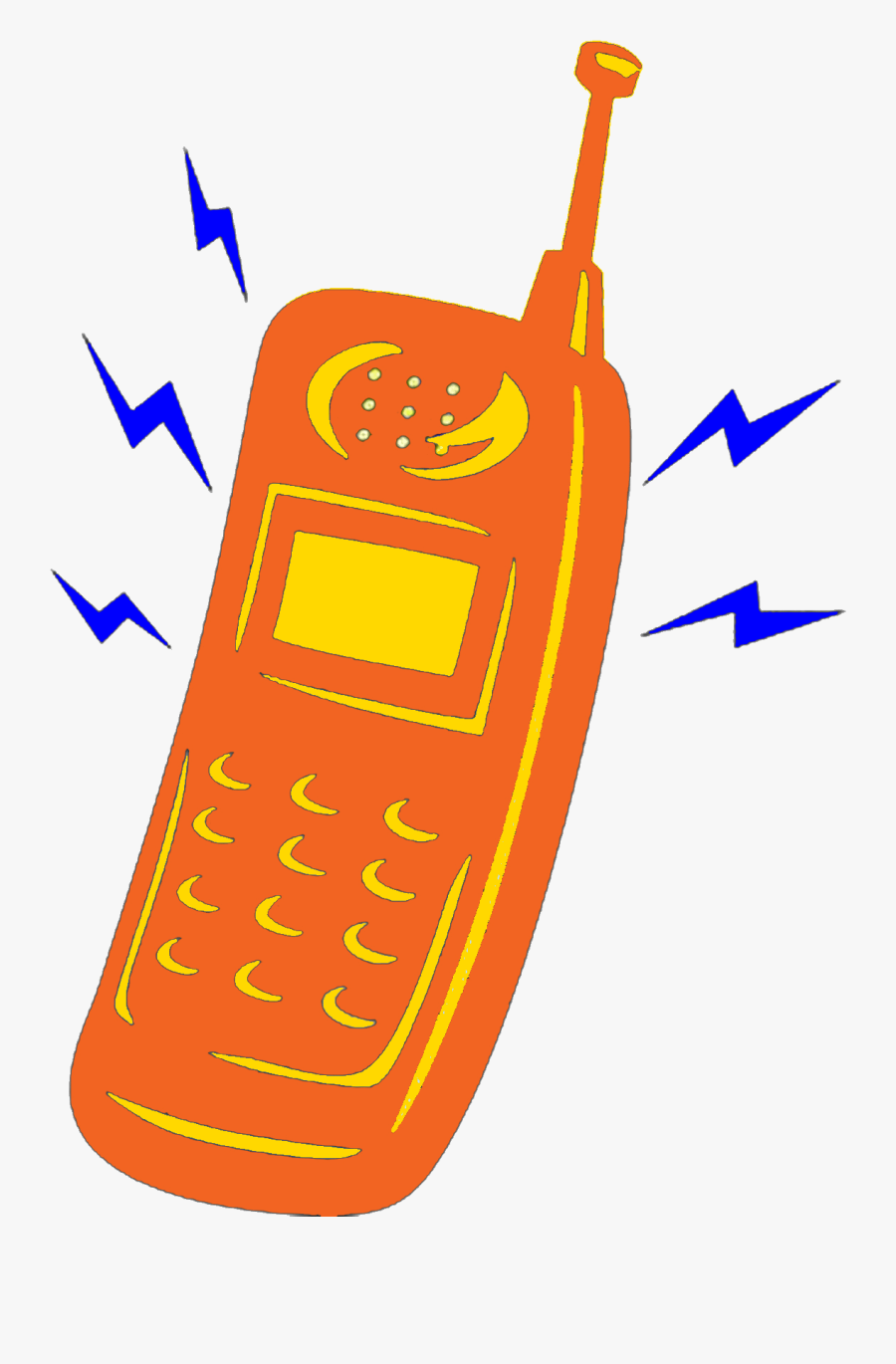 Cell Phone Ringing Clipart - Ringing Cell Phone Clipart, Transparent Clipart