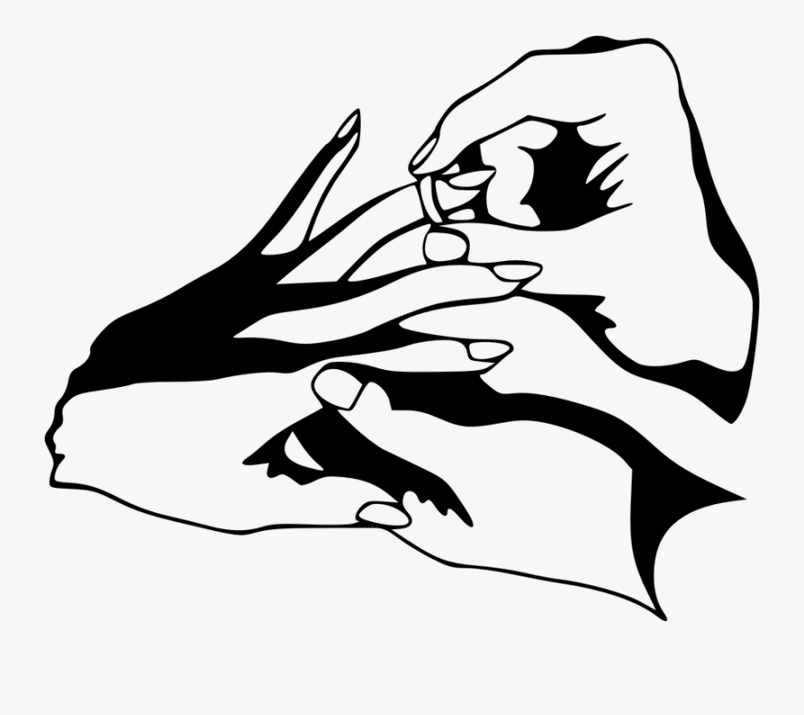 Engagement Vector Graphics - Wedding Rings Clip Art, Transparent Clipart