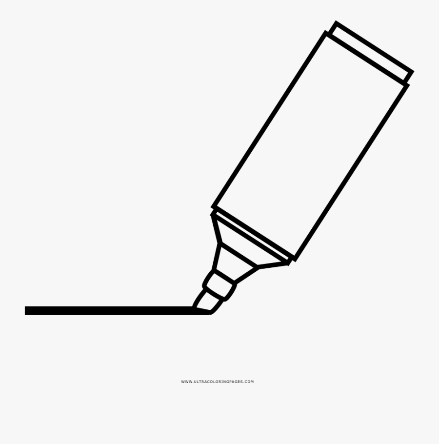 Marker Coloring Page - Line Art, Transparent Clipart
