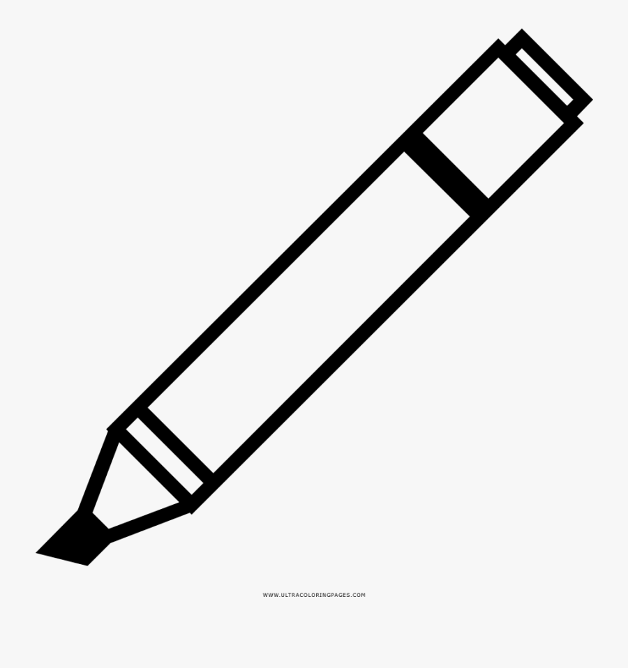 Marker Coloring Page - Pencil Vector Icon, Transparent Clipart
