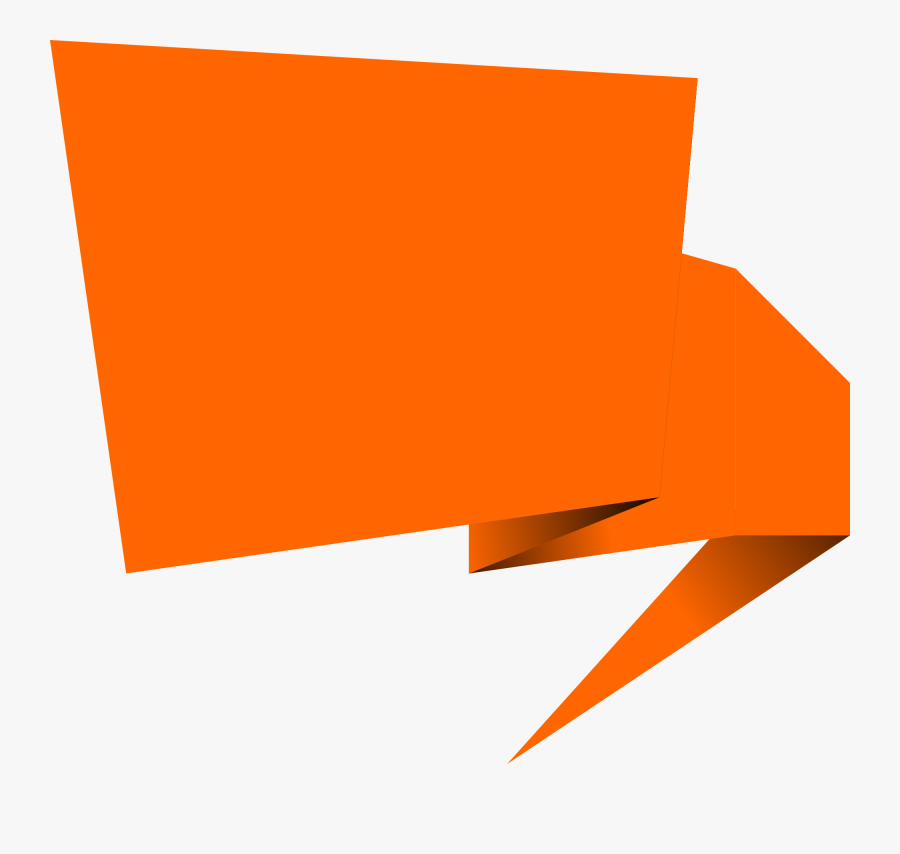 Origami Speech Bubble Png, Transparent Clipart