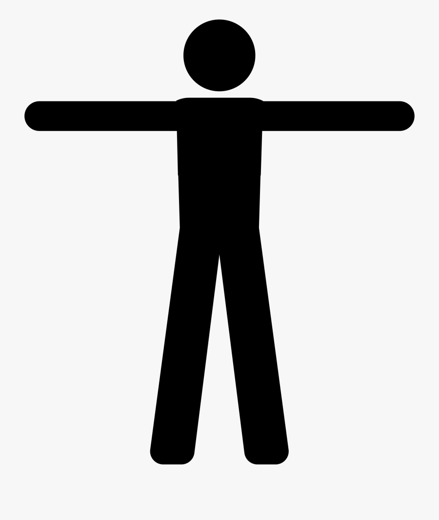 Arm Clipart Silhouette - Silhouette Man Arms Outstretched, Transparent Clipart