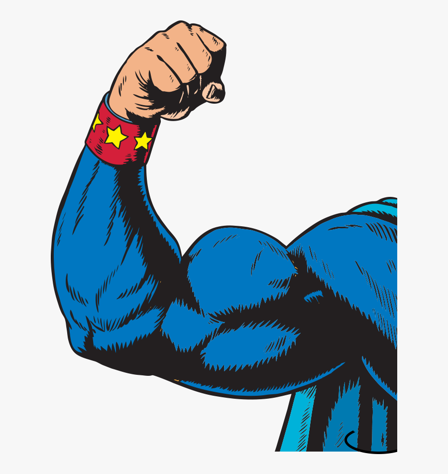 Arm Flexing Clipart , Png Download - Superhero Arm Flexing, Transparent Clipart