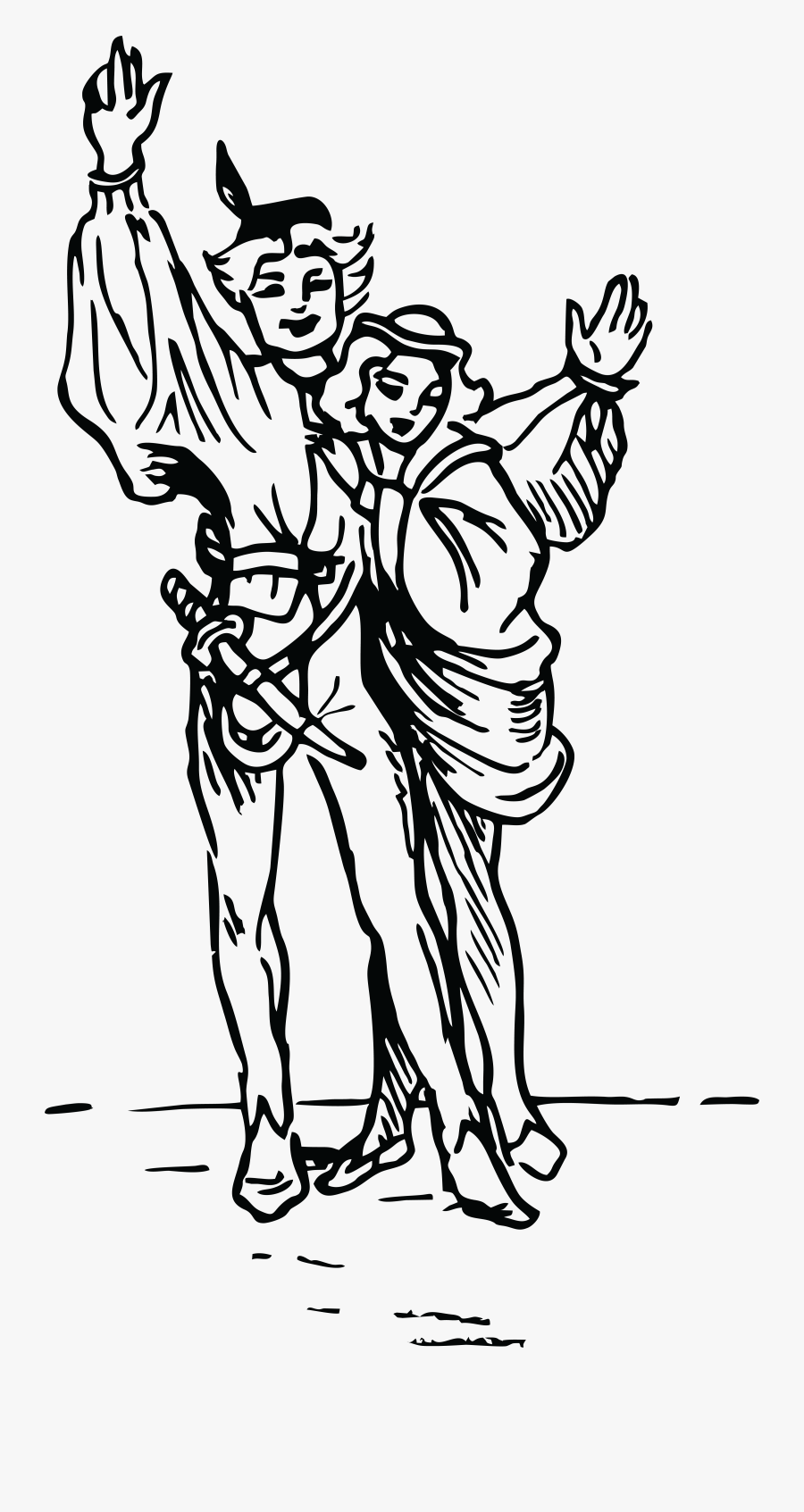 Transparent Human Arm Png - Stage Actor Clipart Black And White, Transparent Clipart