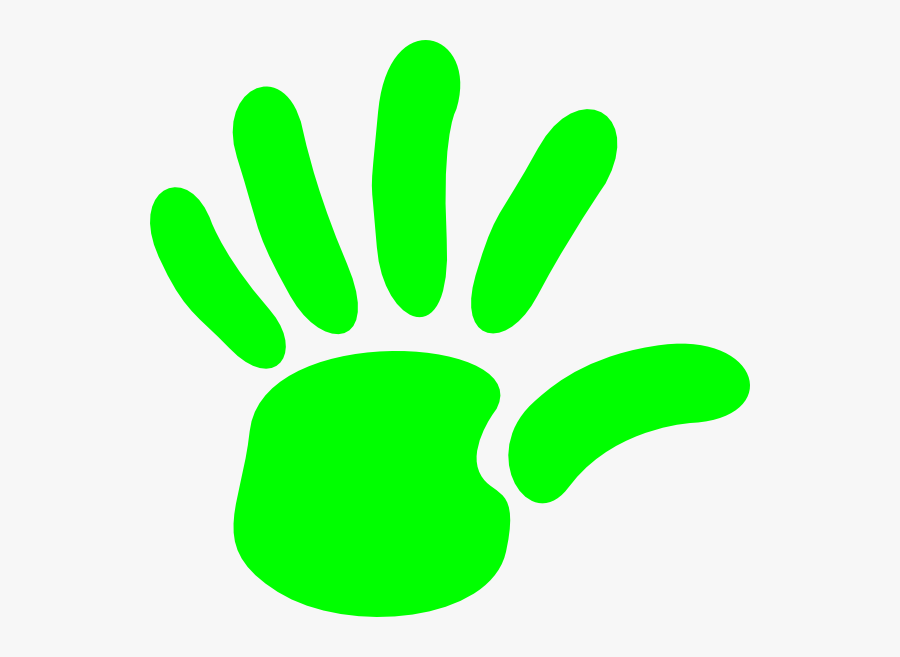 Handprint - Outline - Clipart - Green Handprint Clipart, Transparent Clipart