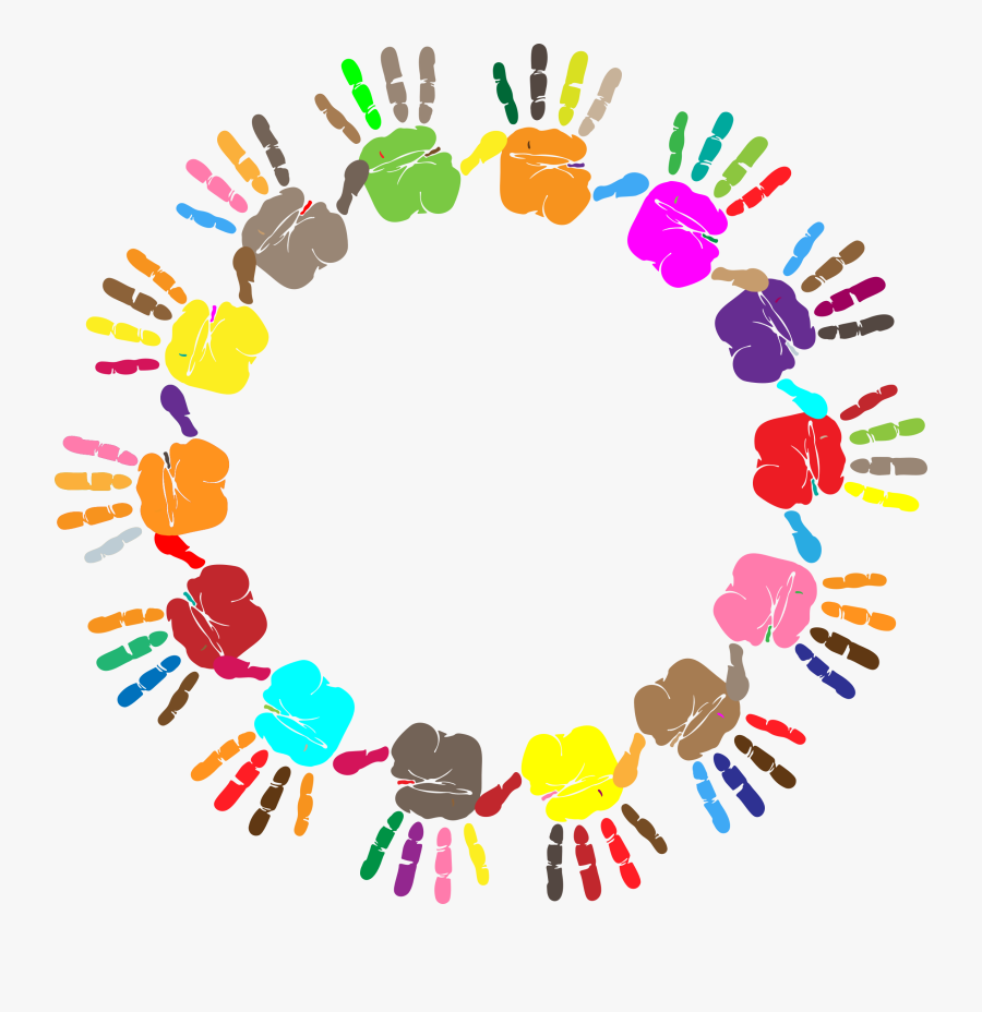 Clip Art Clipart Prismatic Circle Big - Hands In Circle Png, Transparent Clipart