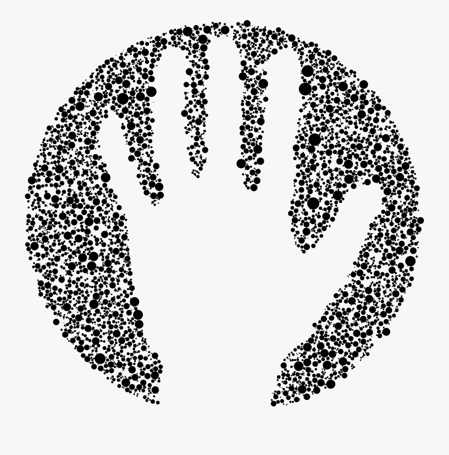 Negative Space Handprint Circles - Negative Space In Circles, Transparent Clipart