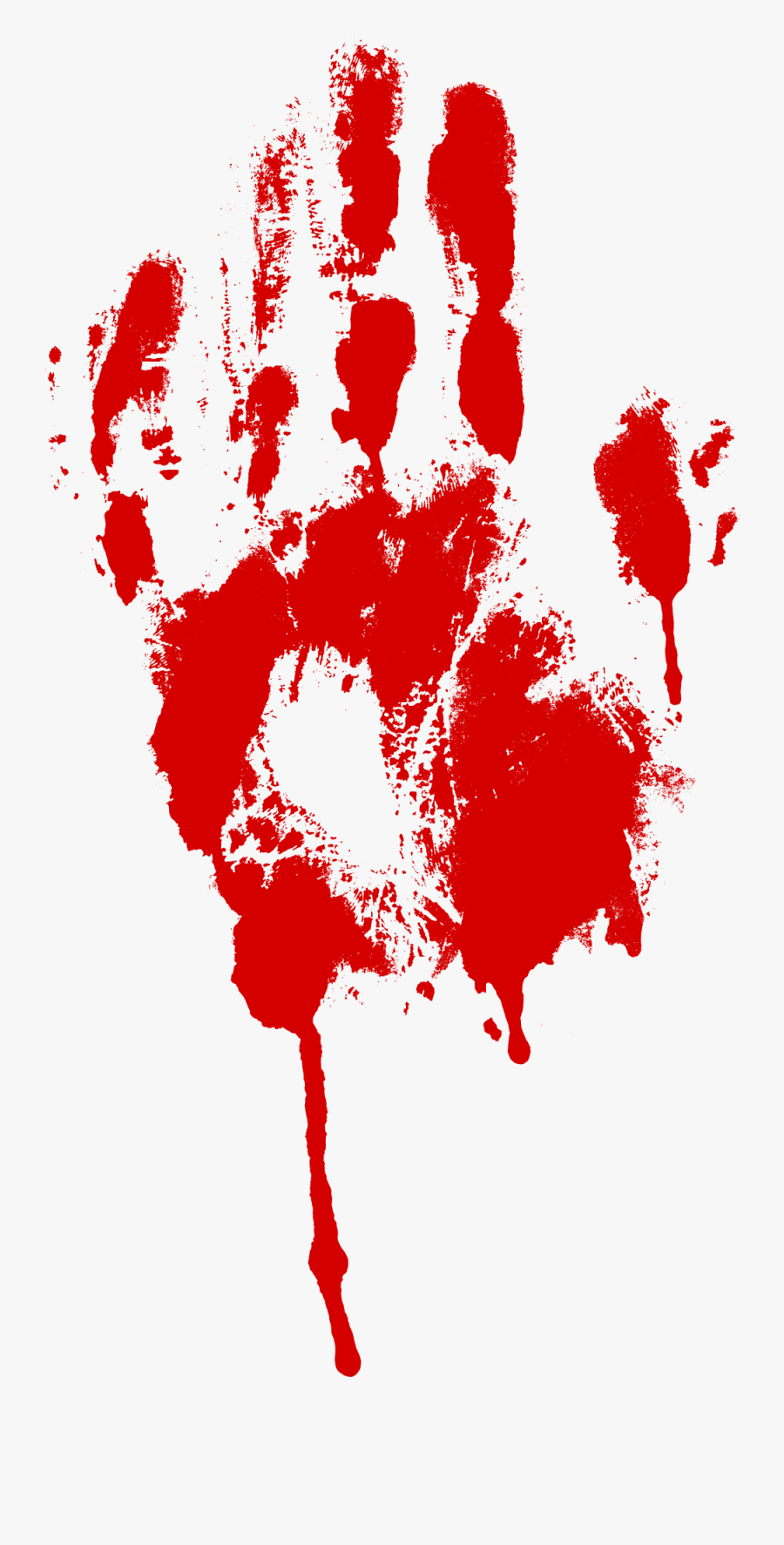 Bloody Handprint Png - Transparent Bloody Hand Print, Transparent Clipart