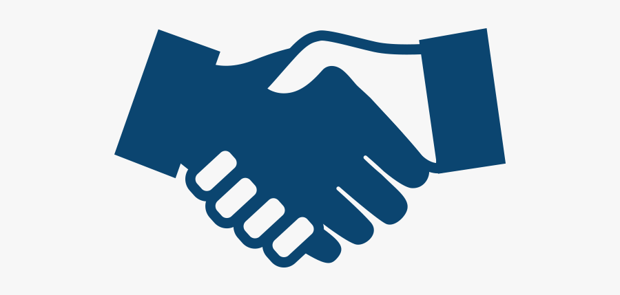 Blue Handshake Icon Transparent, Transparent Clipart