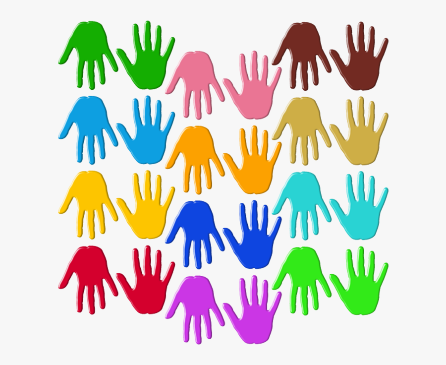 Multi Coloured Handprints Clipart , Png Download - Coloured Hand Prints, Transparent Clipart