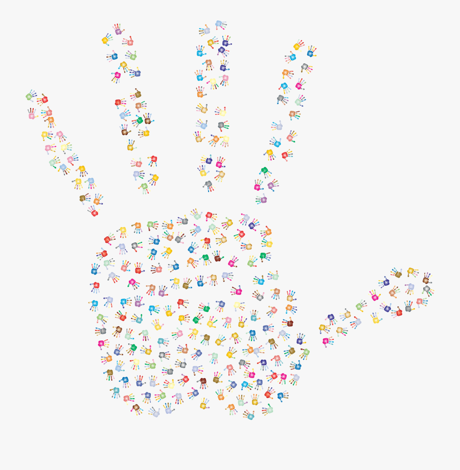 Prismatic Handprint Fractal 2 Clip Arts, Transparent Clipart