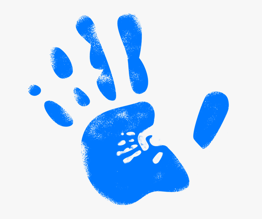 Hand, Reprint, Handprint, In, Finger, Color, Colorful - Hand Slap Clipart, Transparent Clipart