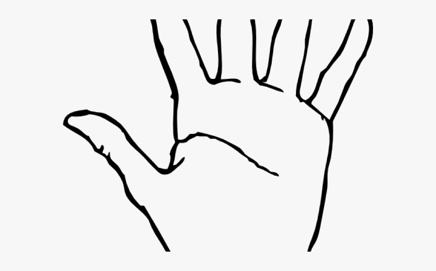 Handprint Clipart Black And White - Hand Clip Art, Transparent Clipart