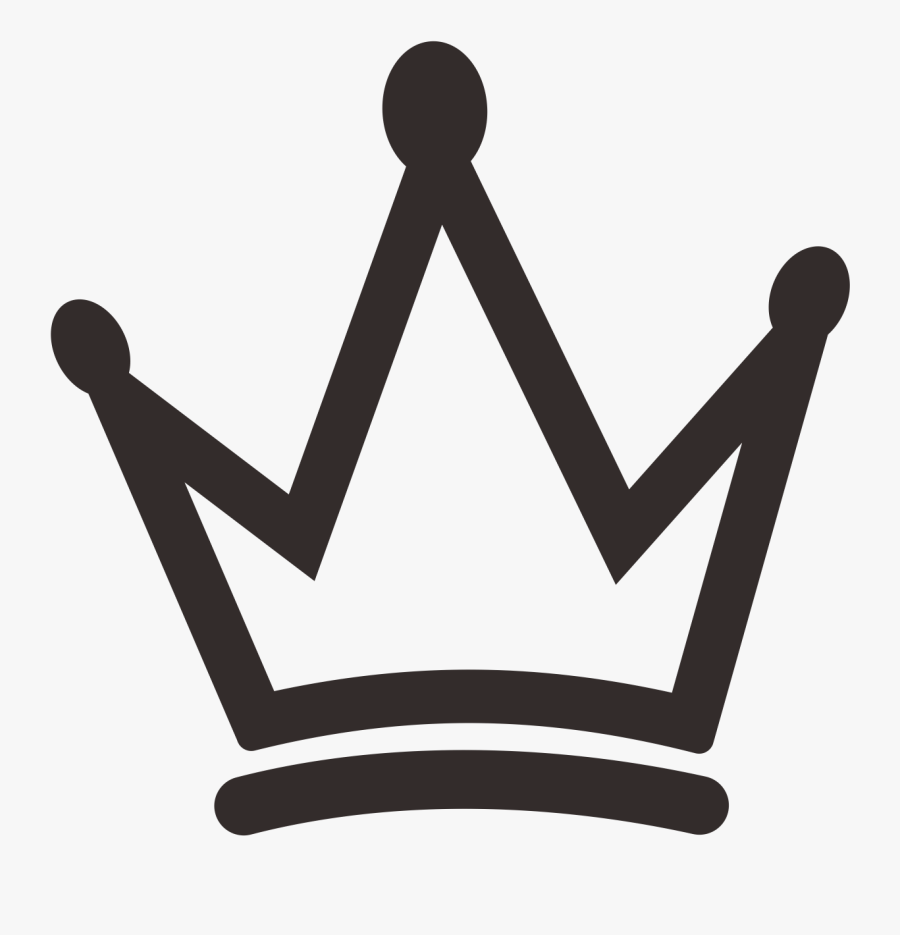 Crown - Black And White Crown, Transparent Clipart