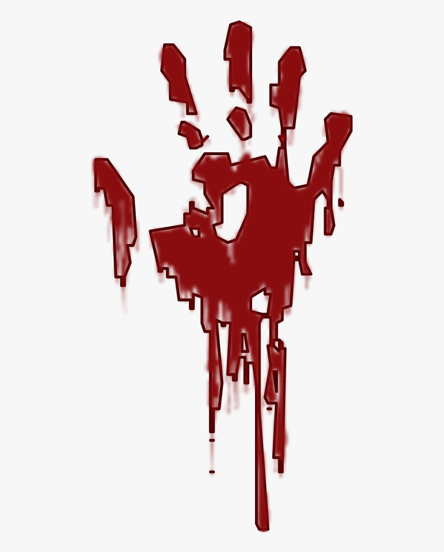 #blood , #handprint , #dna , #freetoedit - Bloody Handprint Transparent Background, Transparent Clipart