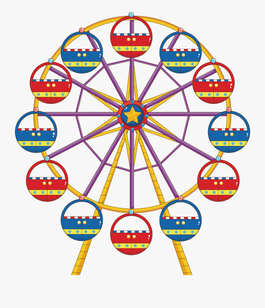Ferris Wheel Drawing Clip Art - Carnival Ferris Wheel Clipart, Transparent Clipart