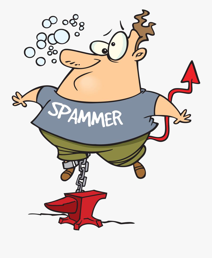 Dear Monkey Ass Minded Nobody Blog Spammers Who Think - Spammer Cartoon, Transparent Clipart