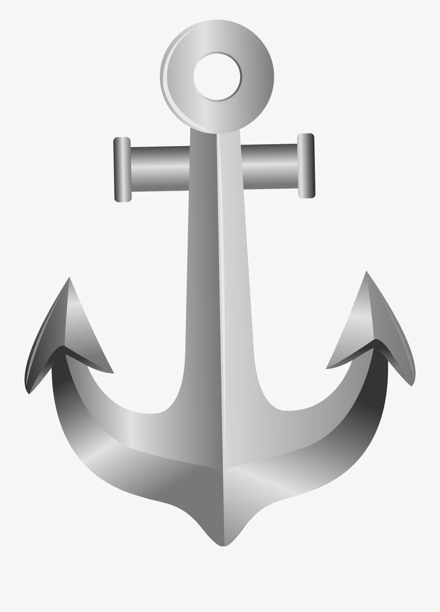 Silver Anchor Png Clip Art - Transparent Background Anchor Logo Png, Transparent Clipart