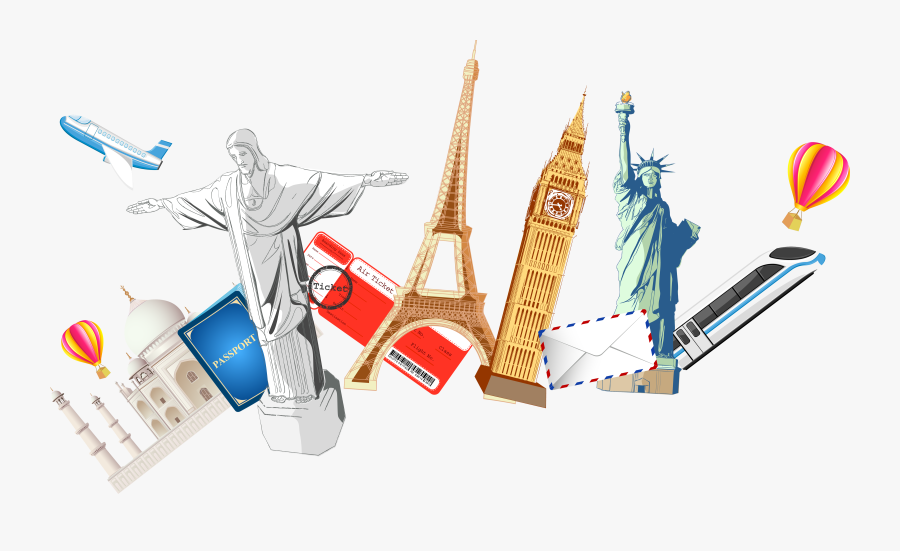 Language Of Landmarks Foreign As English Clipart - Tourism, Transparent Clipart