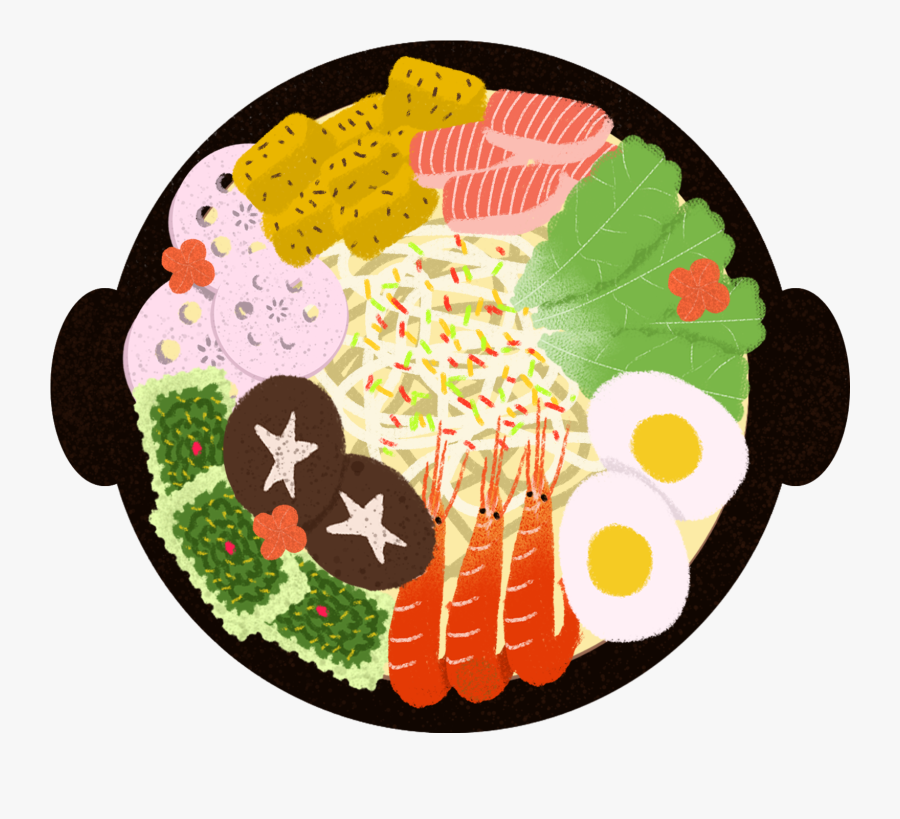 Hand Drawn Hot Pot Army Food Png And Psd - Bánh, Transparent Clipart