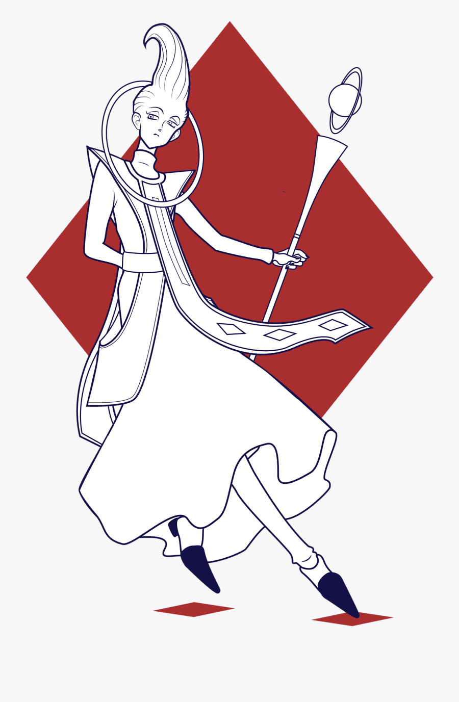 Team Champa Whis And Vados Vector Line Art I Think - Cartoon, Transparent Clipart